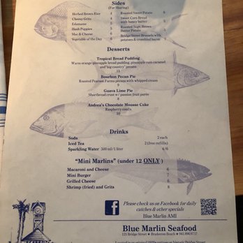 Blue Marlin - Updated menu 8/1/2018 - New American Near Me - Bradenton Beach, Florida Blue Marlin - Updated menu 8/1/2018 - New American Near Me - Bradenton Beach, Florida