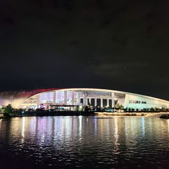 SoFi Stadium - mini lake cools down the ambient temperature - Stadiums & Arenas Near Me - Inglewood, California