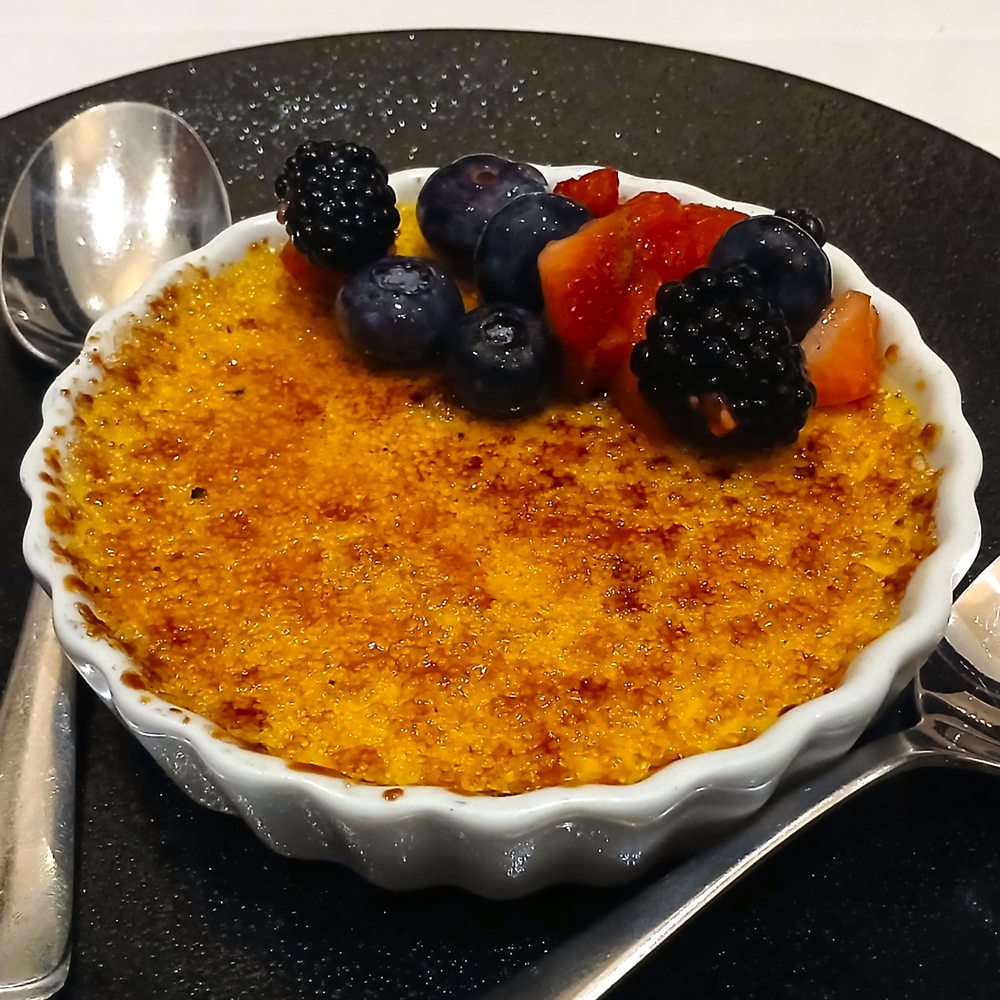 Fogo de Chão - The creme brulee was big enough for two! - Brazilian Near Me - San Antonio, Texas