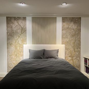 Sandoukas Painting - wallpaper within moulding - Painters Near Me Sandoukas Painting - wallpaper within moulding - Painters Near Me