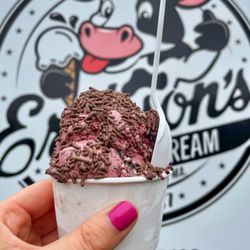 Erikson's Ice Cream - Black Raspberry Oreo with Chocolate Sprinkles!