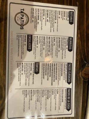 Menu photo 1 Tapatios Fitchburg, WI