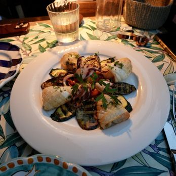Da Vincenzo - Squid + Grilled Veggies - Italian Near Me - Positano, SA Da Vincenzo - Squid + Grilled Veggies - Italian Near Me - Positano, SA