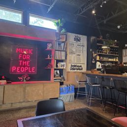 Their extensive vinyl collection means the music is always varied. The coffee shop at the bar makes great drinks.