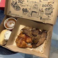 Harvey's & Swiss Chalet Combo - Chicken and roast beef dinner