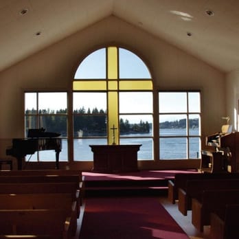 Chapel On Echo Bay - The Chapel--inside view - Venues & Event Spaces Near Me - Fox Island, Washington Chapel On Echo Bay - The Chapel--inside view - Venues & Event Spaces Near Me - Fox Island, Washington