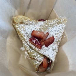 Nutella crepe with strawberries Nutella crepe with strawberries
