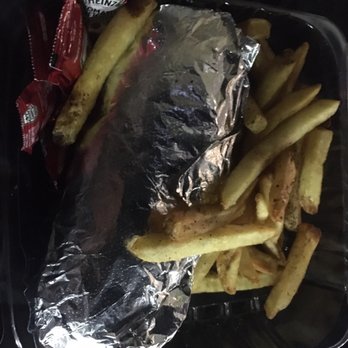 Lebanese Taverna - Falafel Sandwich with fries - Lebanese Near Me - Mclean, Virginia
