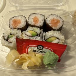 1/2 California 1/2 Smoked Salmon Roll 1/2 California 1/2 Smoked Salmon Roll
