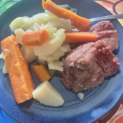 JJ Rubys - Corn beef and cabbage dinner