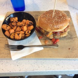 BBQ turkey burger, cones w a side $9.99. Pretty sure I could eat 3 of these BBQ turkey burger, cones w a side $9.99. Pretty sure I could eat 3 of these
