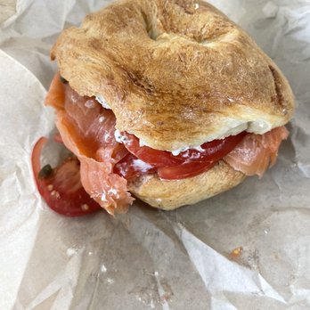 Bubb’s Bagels - Lox sandwich on a sourdough bagel - Bagels Near Me - Livermore, California