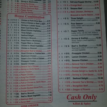China Star - the menu of the restaurant - Chinese Near Me - Houghton, New York