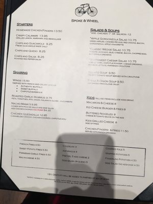 Menu photo 4 Spoke & Wheel Tavern - American Grill & Bar Sedona, AZ