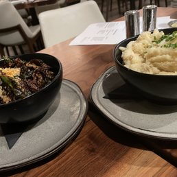 Brussel sprouts and mashed potatoes. So delicious! Brussel sprouts and mashed potatoes. So delicious!