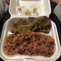 Fritanga Angonica - Carne asada and gallo pinto from hell.