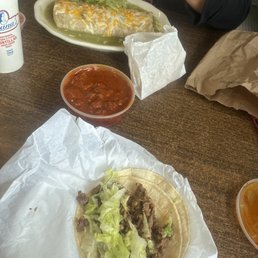 Food, table, drink.