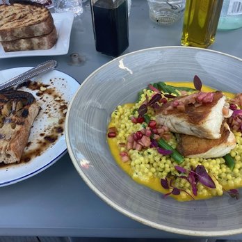 Candor by Giuseppe - Sea bass, safron cous cous, green beans. - New American Near Me - La Jolla, California