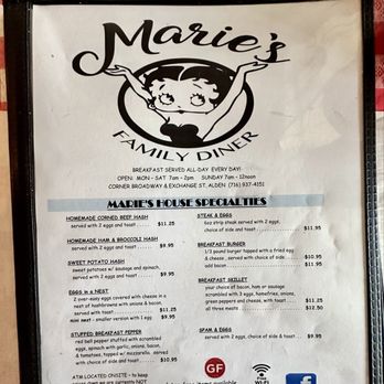 Marie's Family Diner - Menu - Breakfast & Brunch Near Me - Alden, New York Marie's Family Diner - Menu - Breakfast & Brunch Near Me - Alden, New York