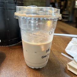 The Green Bean Coffeehouse - Almond Joy iced latte with x-shot and 1/2 syrup.
