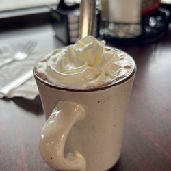 West End Diner - Hot Chocolate with whipped cream