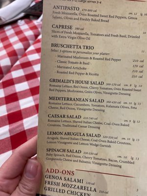 Menu photo 2 Grimaldi's Pizzeria Allen, TX Menu photo 2 Grimaldi's Pizzeria Allen, TX