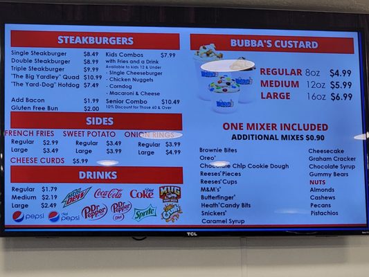 Menu photo 1 Yardley's Steakburgers Littlefield, AZ