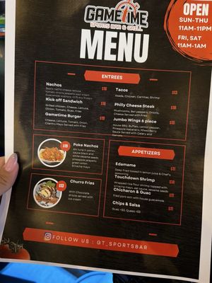 Menu photo 4 Gametime Chino, CA