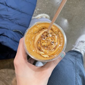 Holos Coffee - short cream latte w/ oat milk - Coffee & Tea Near Me - Artesia, California