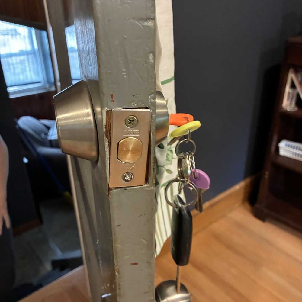 Sure Lock & Key - Deadbolt is loose, spins - Keys & Locksmiths Near Me - New Haven, Connecticut Sure Lock & Key - Deadbolt is loose, spins - Keys & Locksmiths Near Me - New Haven, Connecticut