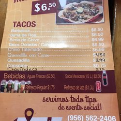 Saul's Birrieria & catering - Menú