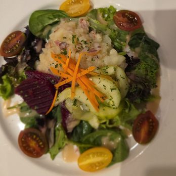 Black Forest Inn - Mixed salad from the specials menu includes potato, beet & cucumber salads. - German Near Me - Stanhope, New Jersey
