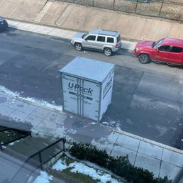 U-Pack relocube. View from 2nd floor of a townhouse.