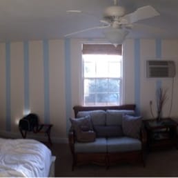 Mitch room.  Bright, airy, comfortable.