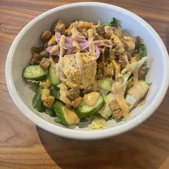 Leven Bakery & Cafe - Mediterranean Chicken Bowl - Bakeries Near Me - Houston, Texas Leven Bakery & Cafe - Mediterranean Chicken Bowl - Bakeries Near Me - Houston, Texas