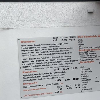 Fray's Donut House - Menu - Donuts Near Me - Pinellas Park, Florida Fray's Donut House - Menu - Donuts Near Me - Pinellas Park, Florida