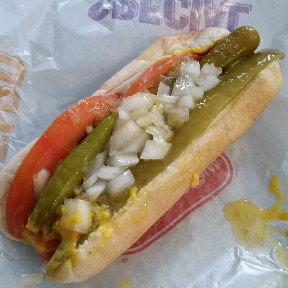 Wienerschnitzel - Chicago dog - Hot Dogs Near Me - Escondido, California Wienerschnitzel - Chicago dog - Hot Dogs Near Me - Escondido, California