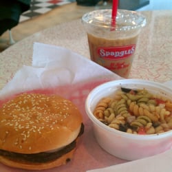 Spangles - 3 for $3: Spangles Hamburger, Pasta Salad, Iced Coffee