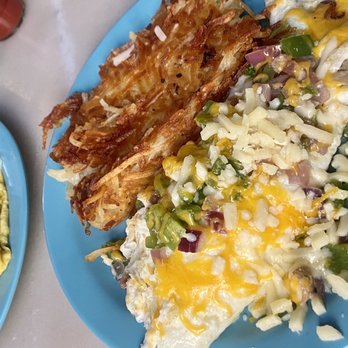 Blue Moon Cafe - Egg Whites Veggie Omelette with Hash Browns - Breakfast & Brunch Near Me - Baltimore, Maryland Blue Moon Cafe - Egg Whites Veggie Omelette with Hash Browns - Breakfast & Brunch Near Me - Baltimore, Maryland