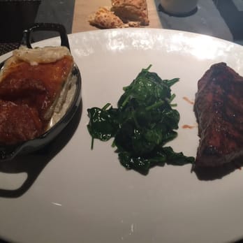 J Gilbert's - Sirloin with sautéed spinach and poblano potatoes! On point - Steakhouses Near Me - McLean, Virginia