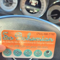 So Bohemian - Rewards program! Get a punch each time you purchase.