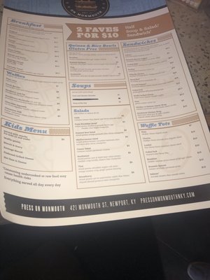 Menu photo 5 Press on Monmouth Newport, KY