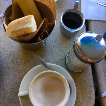 Sergio's Restaurant - Cafe con leche with lactaid and tostada cubana - Cuban Near Me - Miami, Florida