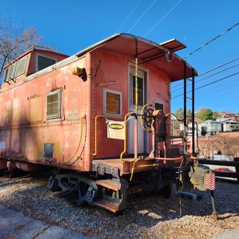 The Depot Grille - an old train caboose on the tracks - American Near Me - Staunton, Virginia The Depot Grille - an old train caboose on the tracks - American Near Me - Staunton, Virginia