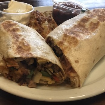 Main Street Grill & Deli - Breakfast Burrito (served with the tiniest amount of hash browns imaginable). - American Near Me - Lewiston, Idaho Main Street Grill & Deli - Breakfast Burrito (served with the tiniest amount of hash browns imaginable). - American Near Me - Lewiston, Idaho
