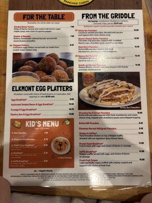 Menu photo 2 Flapjack's Pancake Cabin Kodak, TN