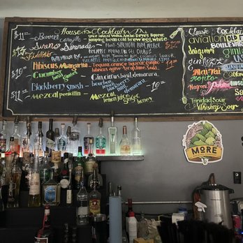 The Barrel - a chalkboard with a variety of alcohols - Cocktail Bars Near Me - Chicago, Illinois The Barrel - a chalkboard with a variety of alcohols - Cocktail Bars Near Me - Chicago, Illinois
