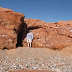 Charlie's Spring - I took a photo of myself at the base of the first dry fall.