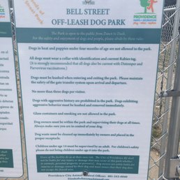 Rules posted on the gates.