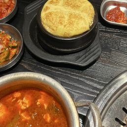 Steamed egg, tofu soup Steamed egg, tofu soup